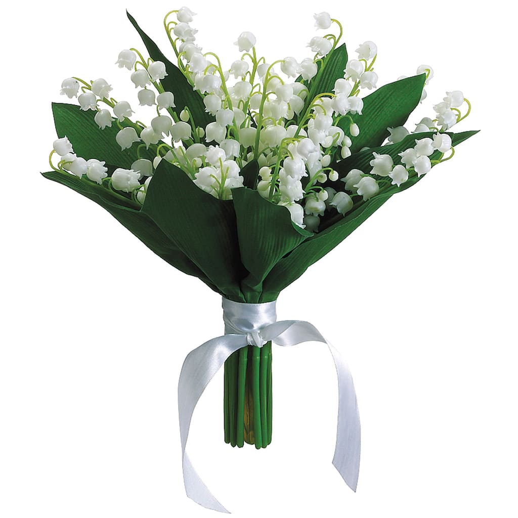 Factory Direct Craft Dainty Artificial White Lily of The Valley Floral Picks 